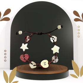 Adjustable Ceramic Bead Bracelet Women’s Fashion Jewelry