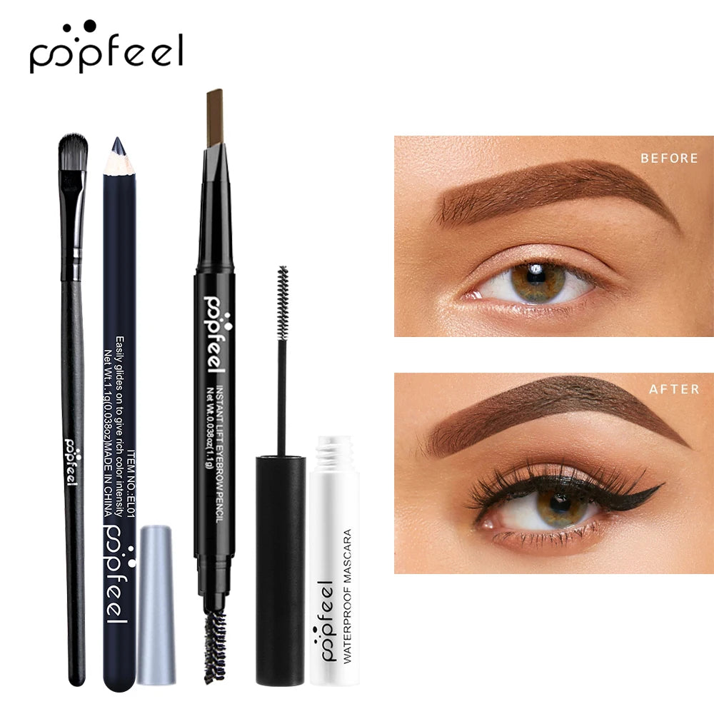 4-in-1 Eye Makeup Set Eyeliner, Mascara, Brow Pencil & Palette