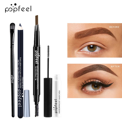 4-in-1 Eye Makeup Set Eyeliner, Mascara, Brow Pencil & Palette