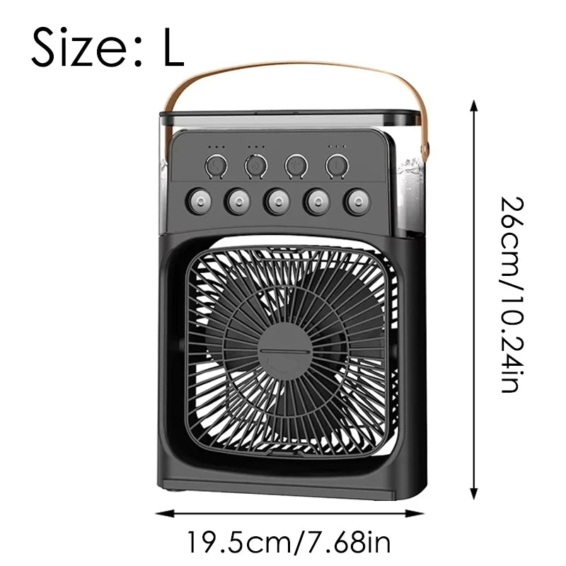 Mini Air Cooler & Humidifier Desktop Portable Fan