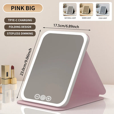 Rechargeable LED Makeup Mirror Foldable & Portable