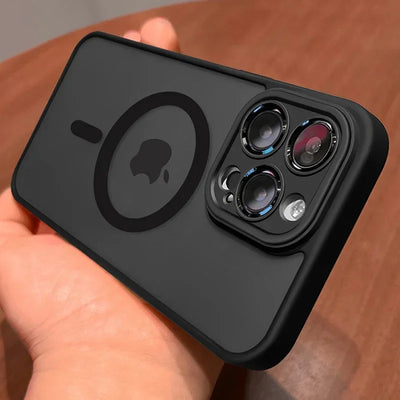 Matte Magnetic iPhone Cover with Lens Guard for Pro Max Series