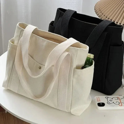 Casual Canvas Shoulder Bag Student & Commuting Tote