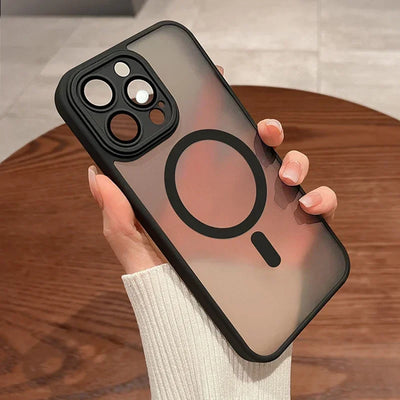 Matte Magnetic iPhone Cover with Lens Guard for Pro Max Series