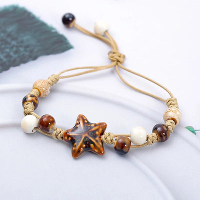 Adjustable Ceramic Bead Bracelet Women’s Fashion Jewelry