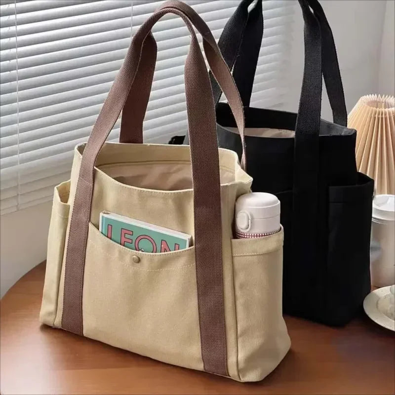 Casual Canvas Shoulder Bag Student & Commuting Tote
