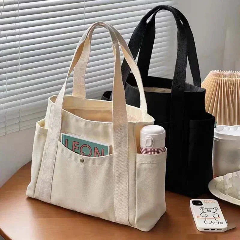 Casual Canvas Shoulder Bag Student & Commuting Tote