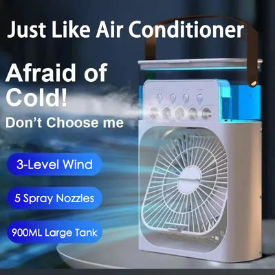 Mini Air Cooler & Humidifier Desktop Portable Fan