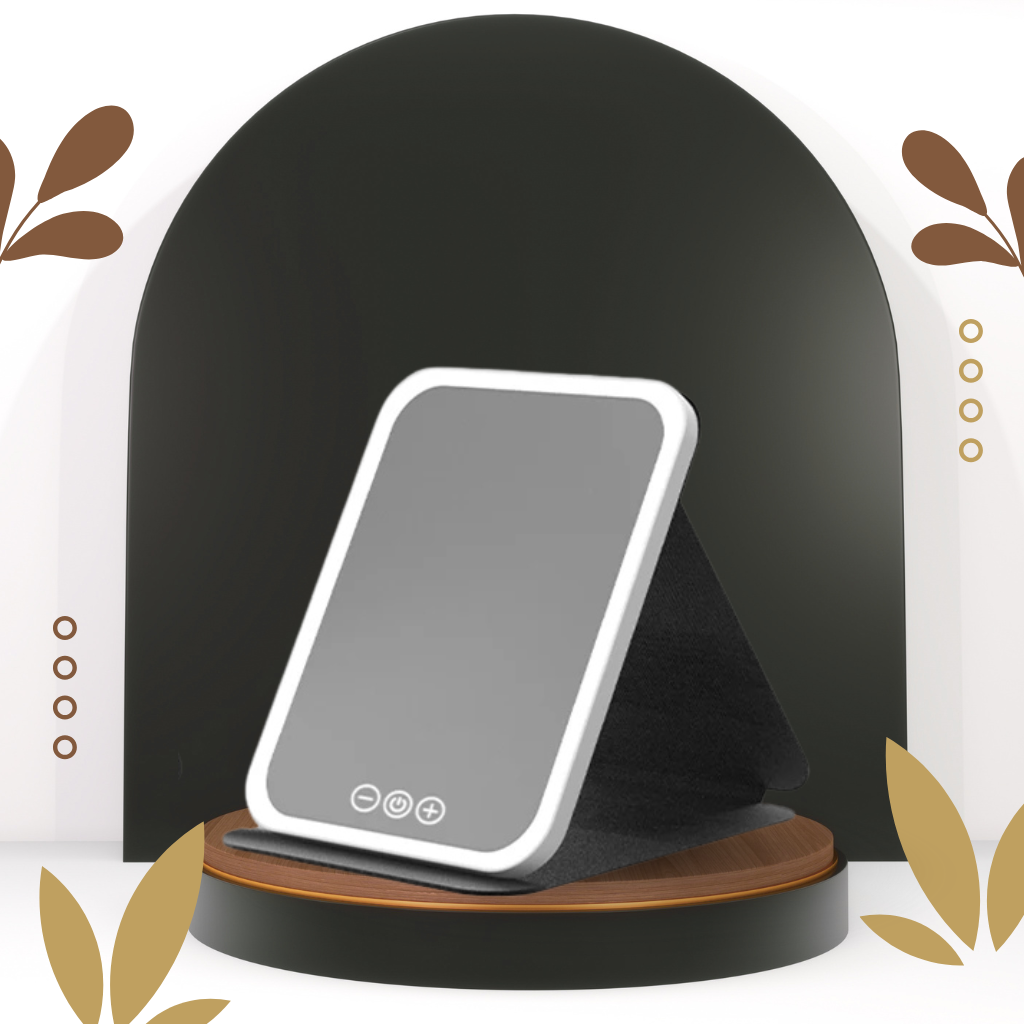 Rechargeable LED Makeup Mirror Foldable & Portable