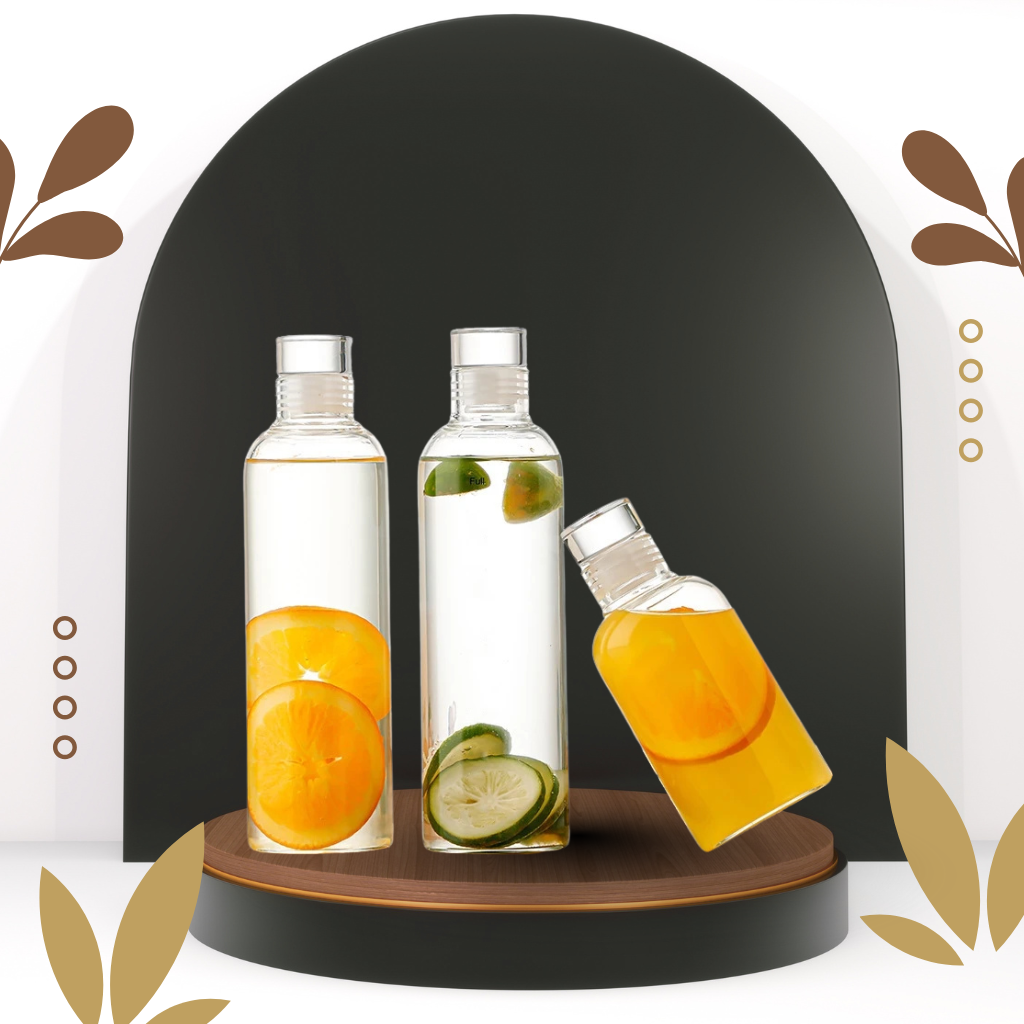 Glass Milk Cup & Water Bottle Large Capacity