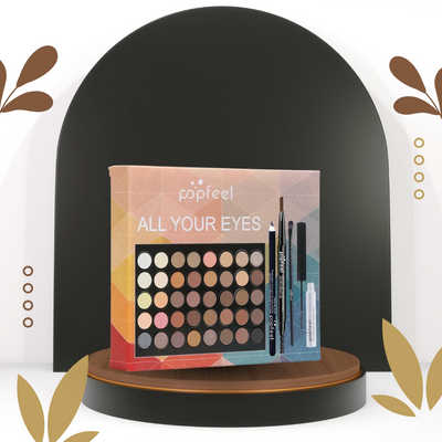 4-in-1 Eye Makeup Set Eyeliner, Mascara, Brow Pencil & Palette