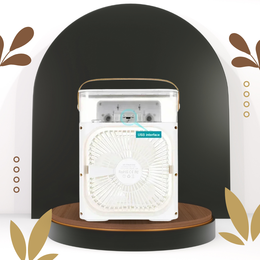 Mini Air Cooler & Humidifier Desktop Portable Fan